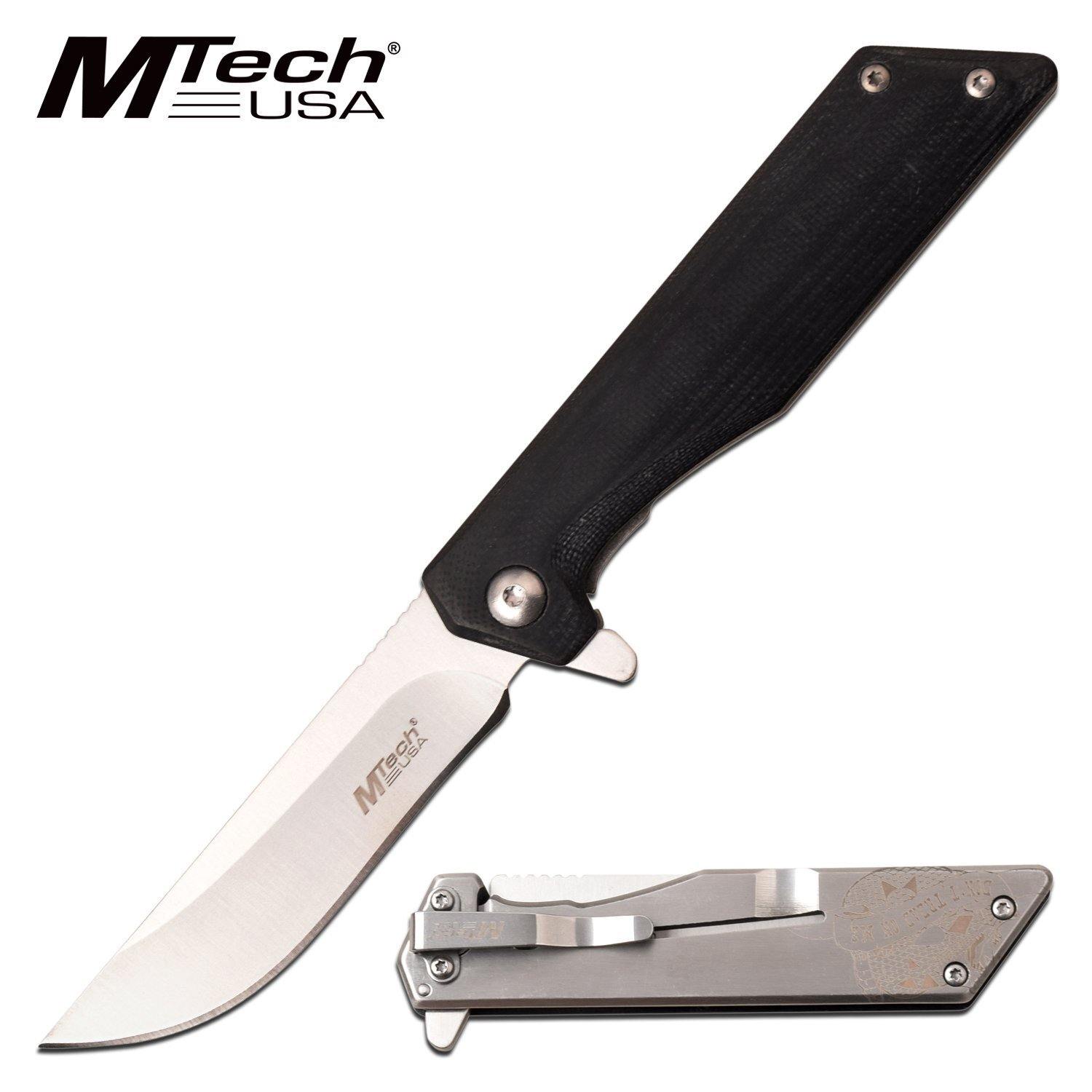 Mtech Drop Point Fine Edge Blade Folding Knife - 7 Inches Overall G10 Handle #mt-1160Ls - Xhunter New Zealand