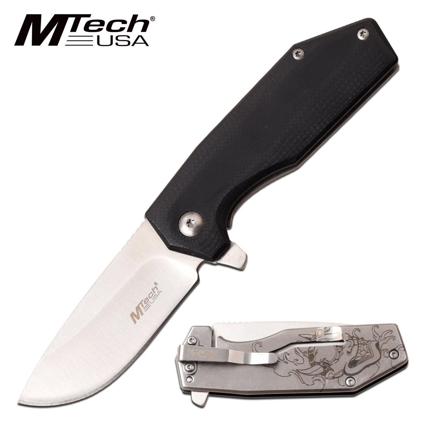 Mtech Drop Point Fine Edge Blade Folding Knife - 6 Inches Overall G10 Handle #mt-1160Sd - Xhunter New Zealand