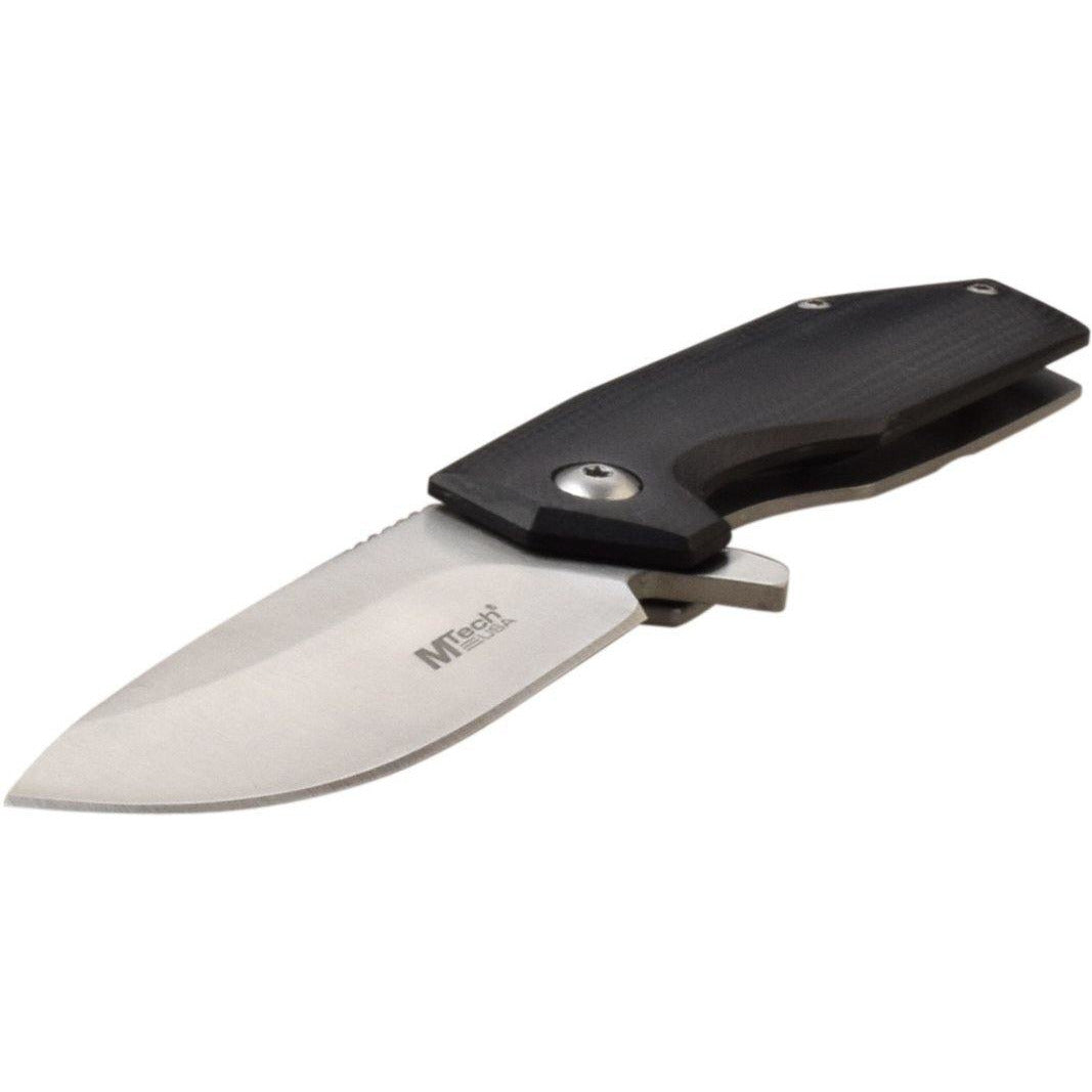 Mtech Drop Point Fine Edge Blade Folding Knife - 6 Inches Overall G10 Handle #mt-1160Sd - Xhunter New Zealand