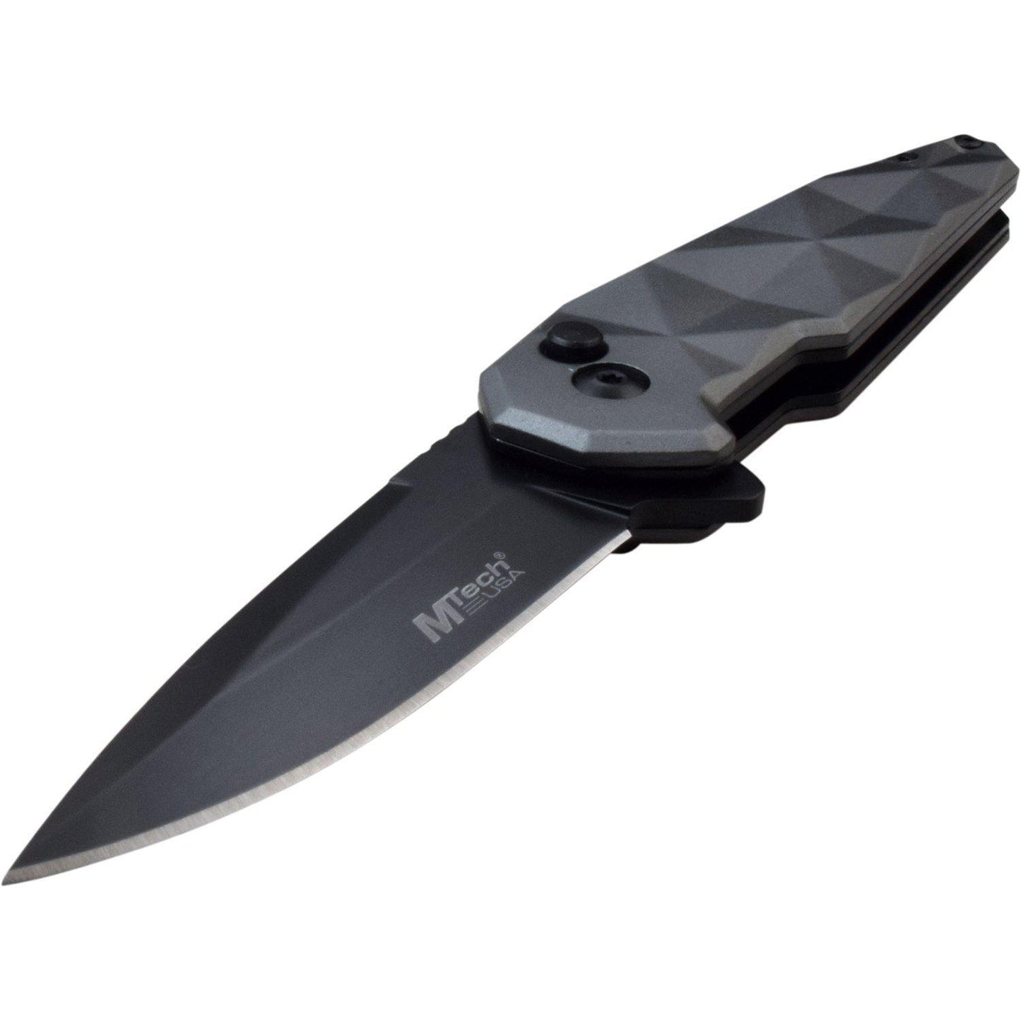 Mtech Drop Point Fine Edge Blade Manual Folding Knife - 7.25 Inches Overall #mt-1119Gy - Xhunter New Zealand