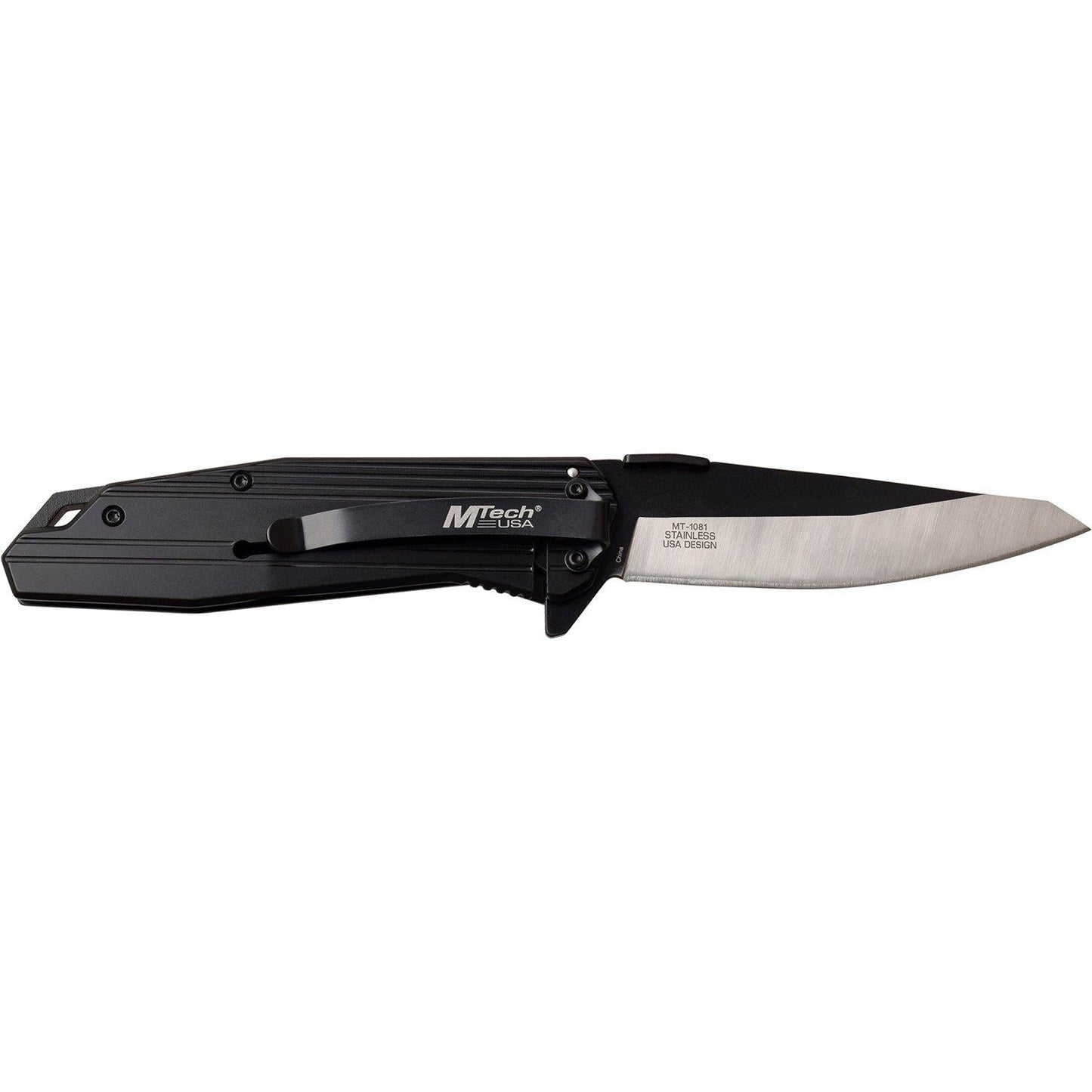 Mtech Drop Point Fine Edge Blade Folding Knife - 8 Inches Overall #mt-1081Gn - Xhunter New Zealand