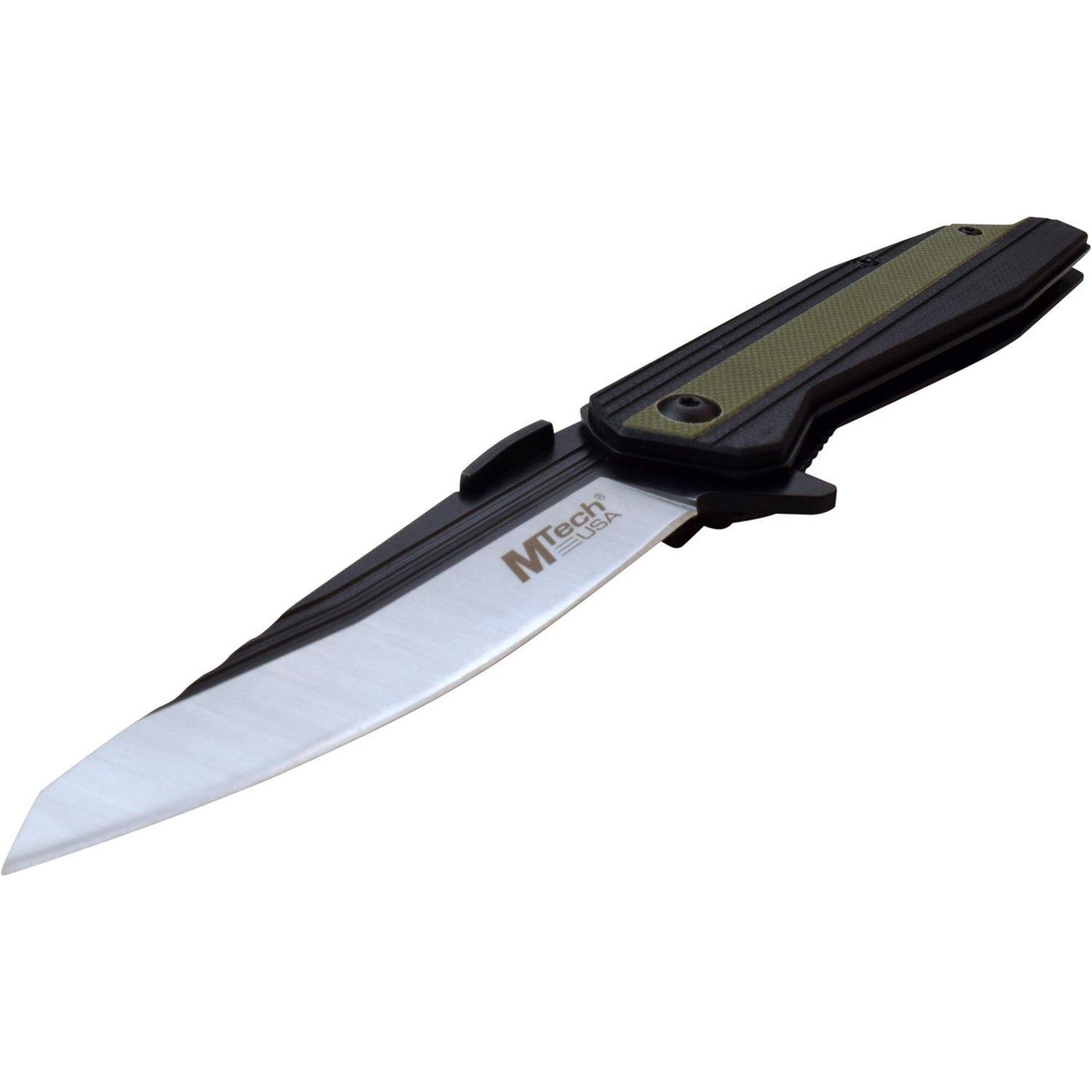 Mtech Drop Point Fine Edge Blade Folding Knife - 8 Inches Overall #mt-1081Gn - Xhunter New Zealand