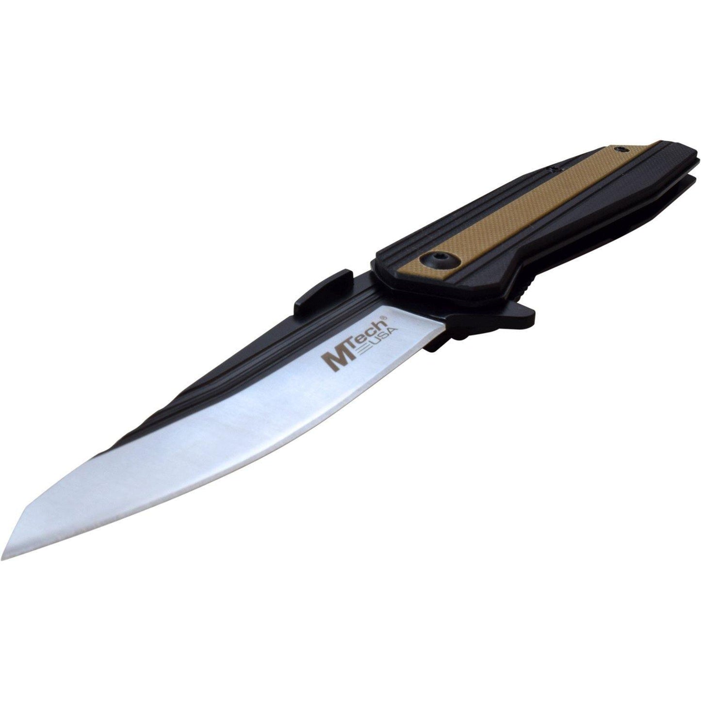 Mtech Drop Point Fine Edge Blade Folding Knife - 8 Inches Overall G10 Handle #mt-1081Tn - Xhunter New Zealand