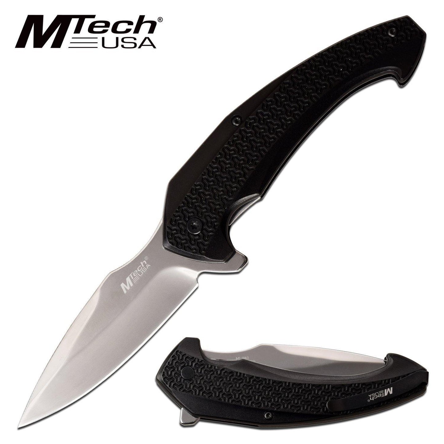 Mtech Spear Point Fine Edge Blade Folding Knife - 8 Inches Overall #mt-1063Bk - Xhunter New Zealand