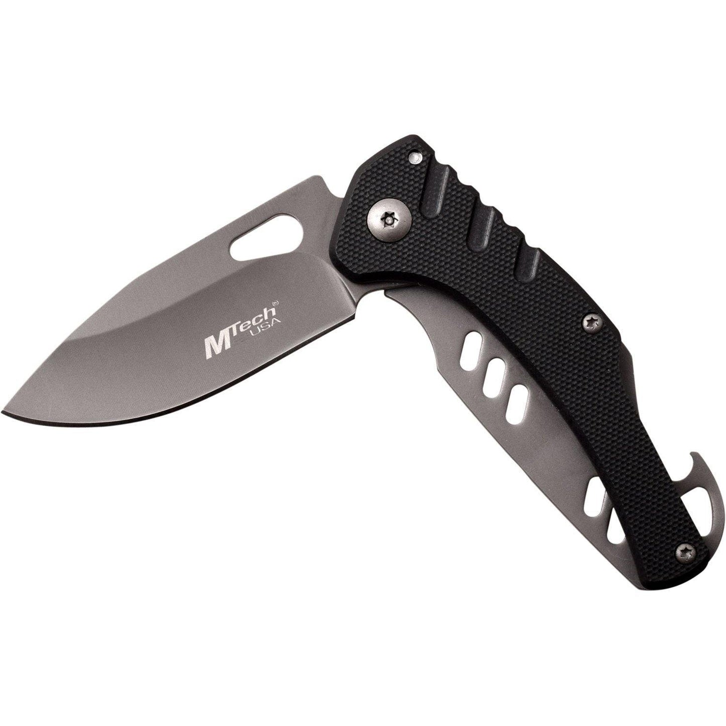 Mtech Drop Point Fine Edge Blade Folding Knife - G10 Handle Bottle Opener #mt-1015Gy - Xhunter New Zealand