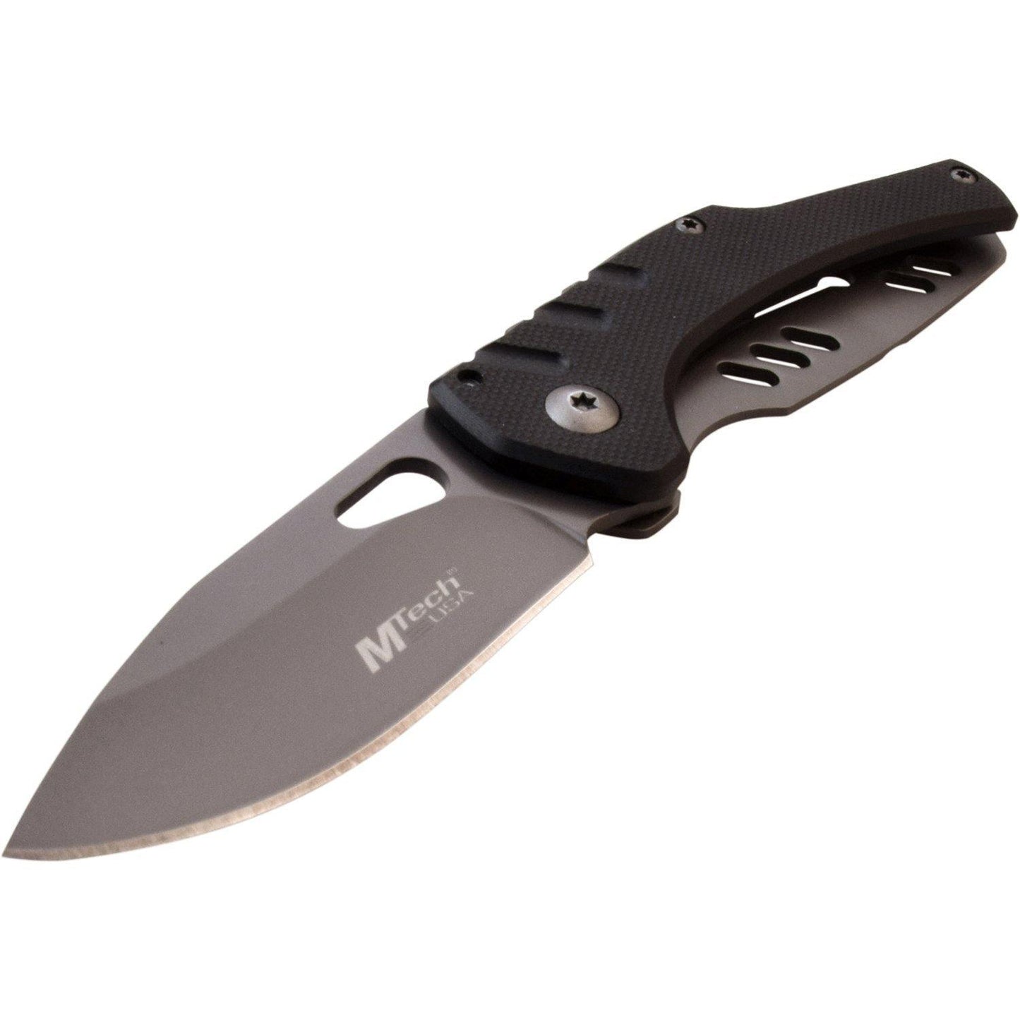 Mtech Drop Point Fine Edge Blade Folding Knife - G10 Handle Bottle Opener #mt-1015Gy - Xhunter New Zealand