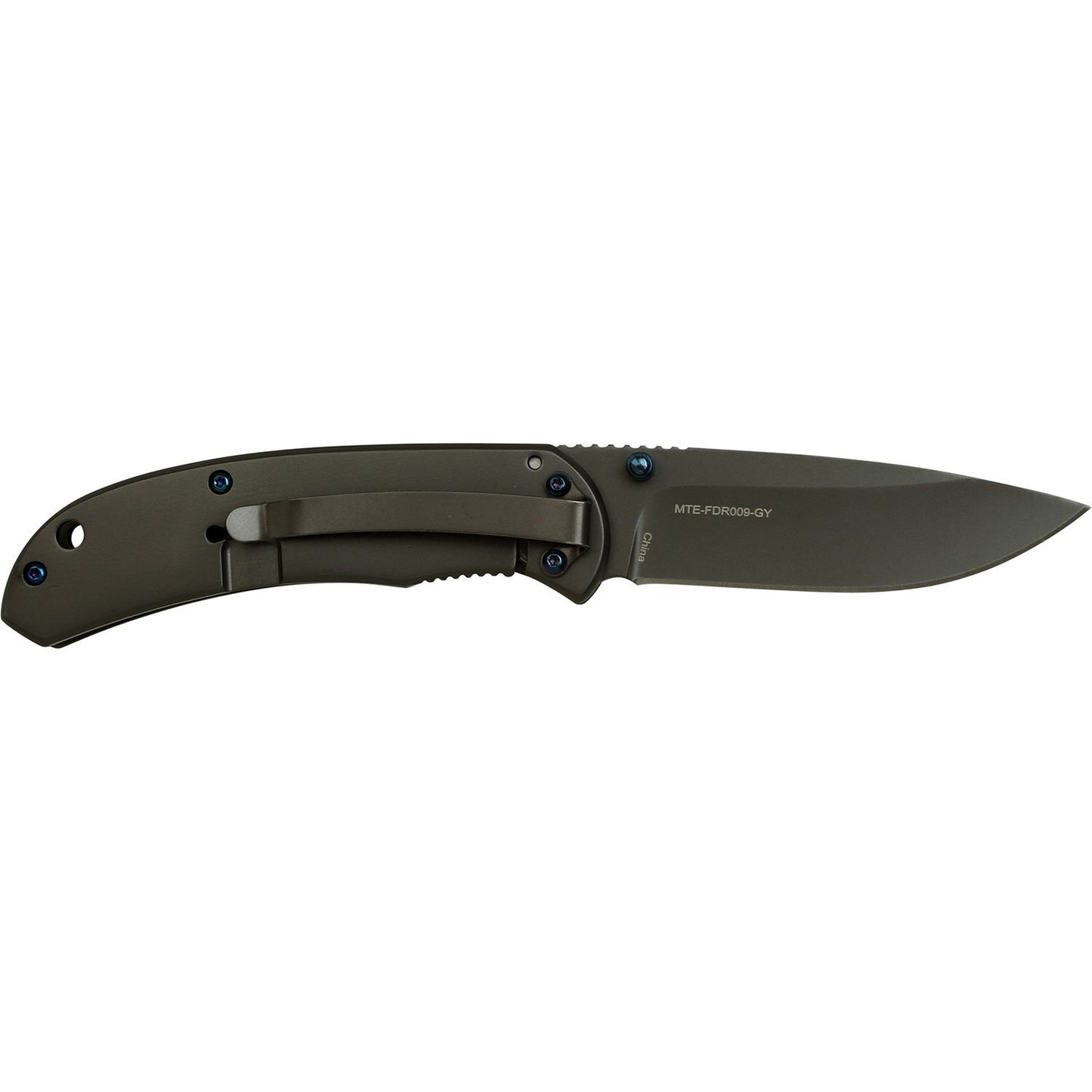 Mtech Mtech Evolution Tinite Coated Tactical Folding Knife - 4.3In Dual Thumb Studs #mte-Fdr009-Gy Dark Slate Gray