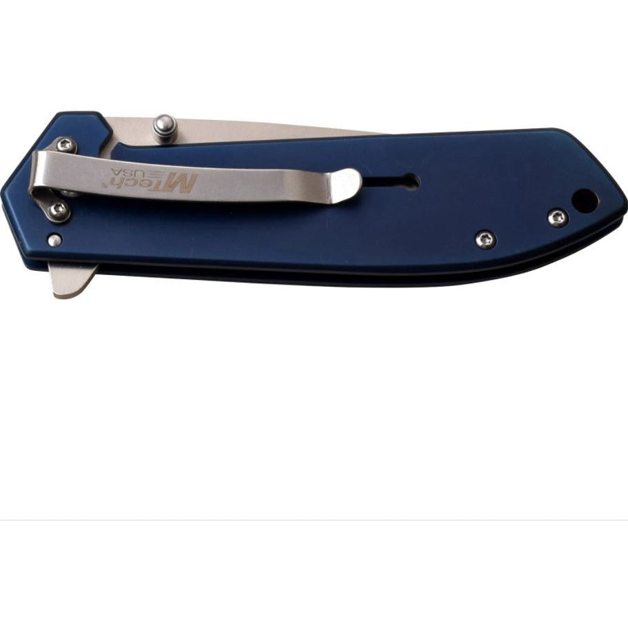 Mtech Mtech Framelock Stainless Drop Pocket Folder Folding Knife - Black/blue 8 Inch Overall #mt-1068Bl Dark Slate Gray