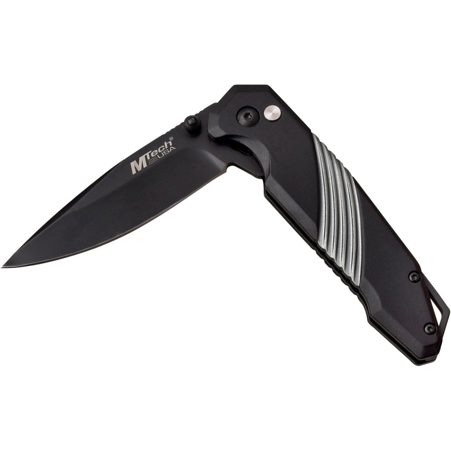 Mtech Mtech Framelock Stainless Drop Point Pocket Folding Knife - Grey 8 Inches Overall #mt-1064Gy Dark Slate Gray