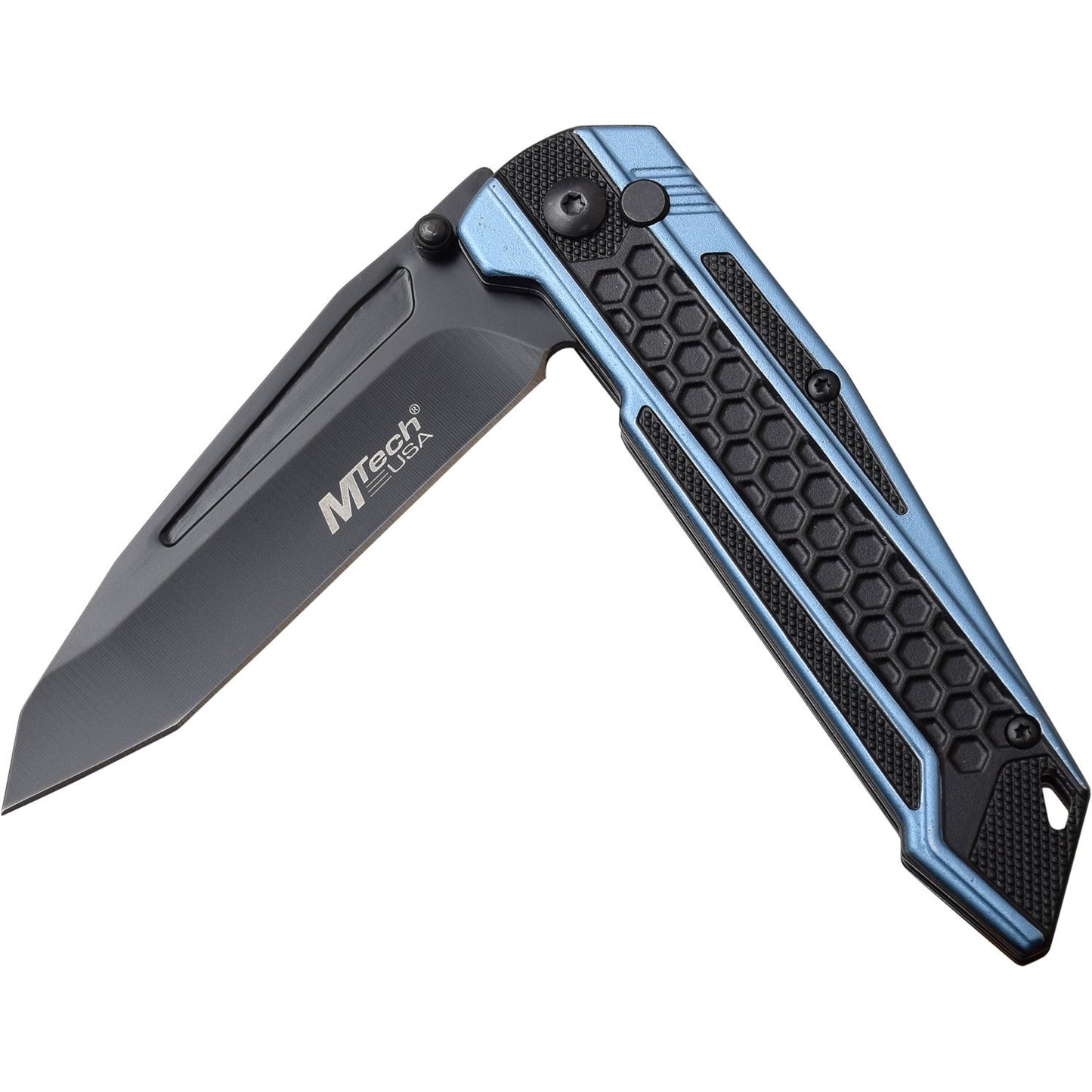 Mtech Mtech Tactical Tanto Folding Knife - Blue Aluminum Handle #mt-1135Bl Dark Slate Gray