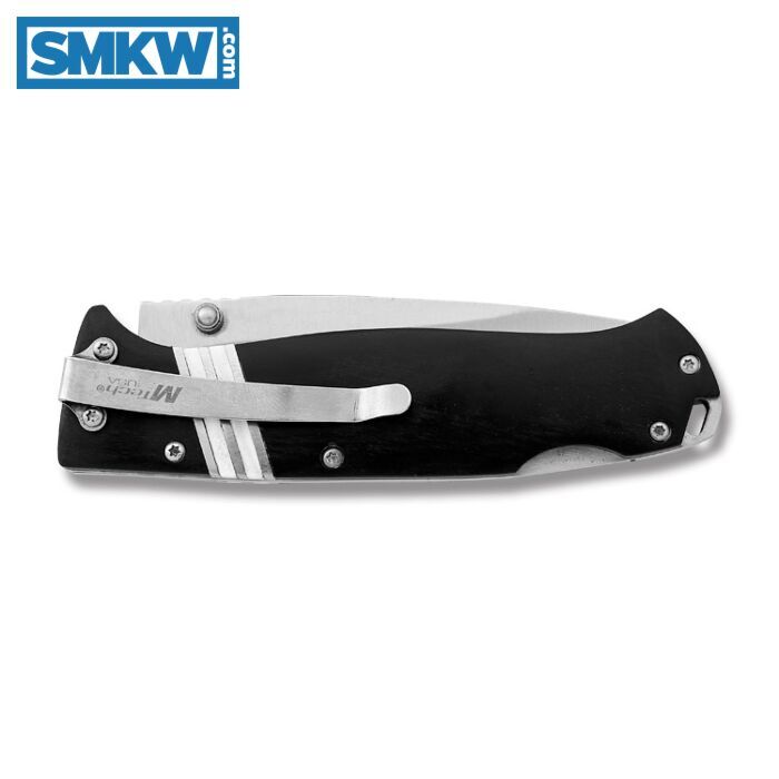 Mtech Mtech Drop Point Blade Lockback Folding Pocket Knife - White Bone Stainless Steel Inlay Handle #mt-966Bk Black