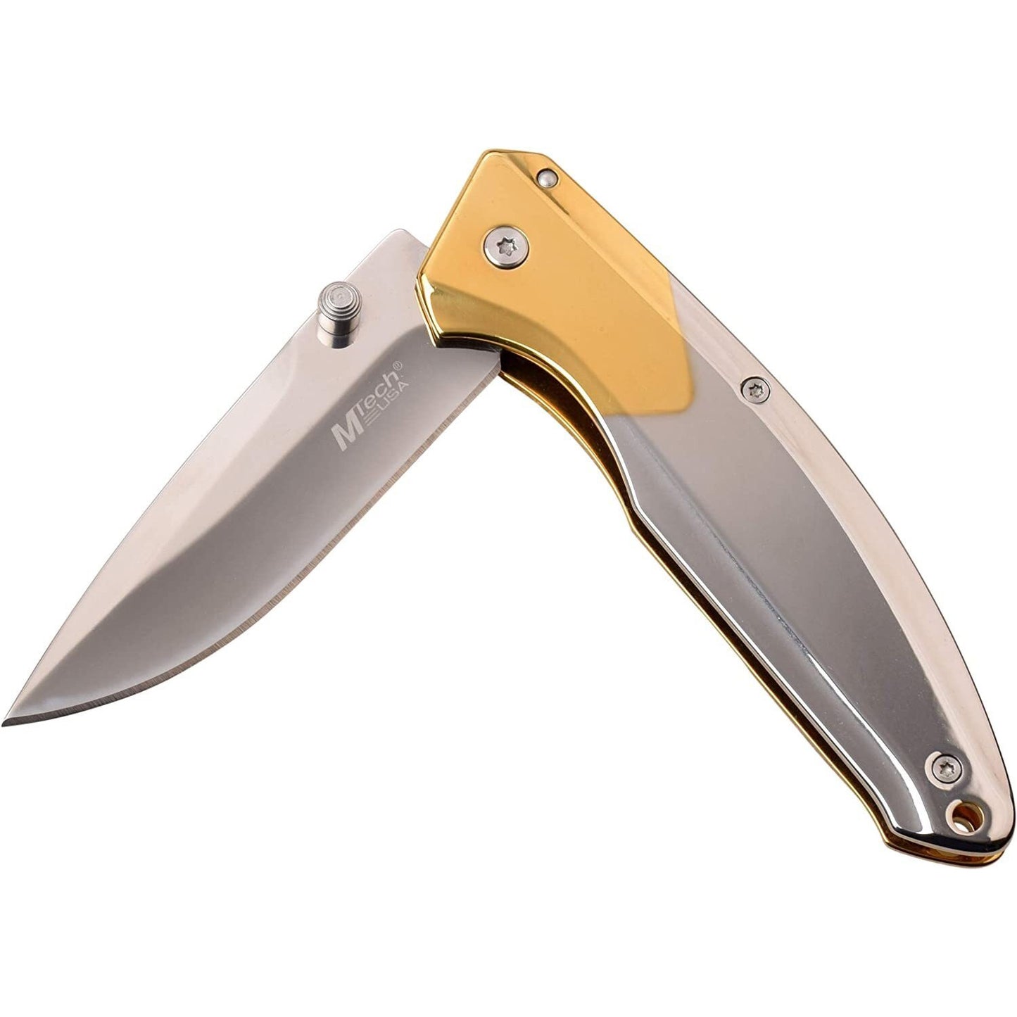 Mtech Mtech Tactical Drop Point Fine Edge Blade Folding Knife - Tinite Coated Handle Frame Lock #mt-1032Gd Sandy Brown