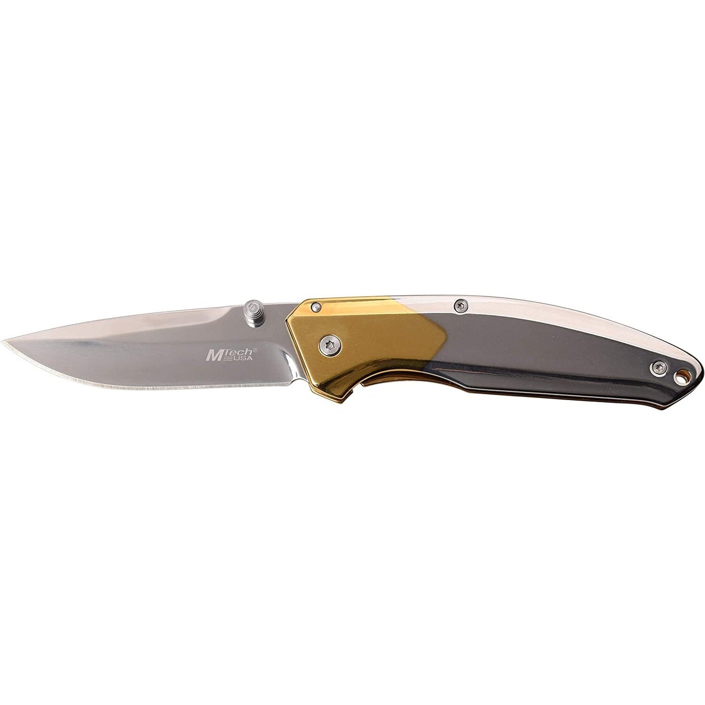 Mtech Mtech Tactical Drop Point Fine Edge Blade Folding Knife - Tinite Coated Handle Frame Lock #mt-1032Gd Sienna