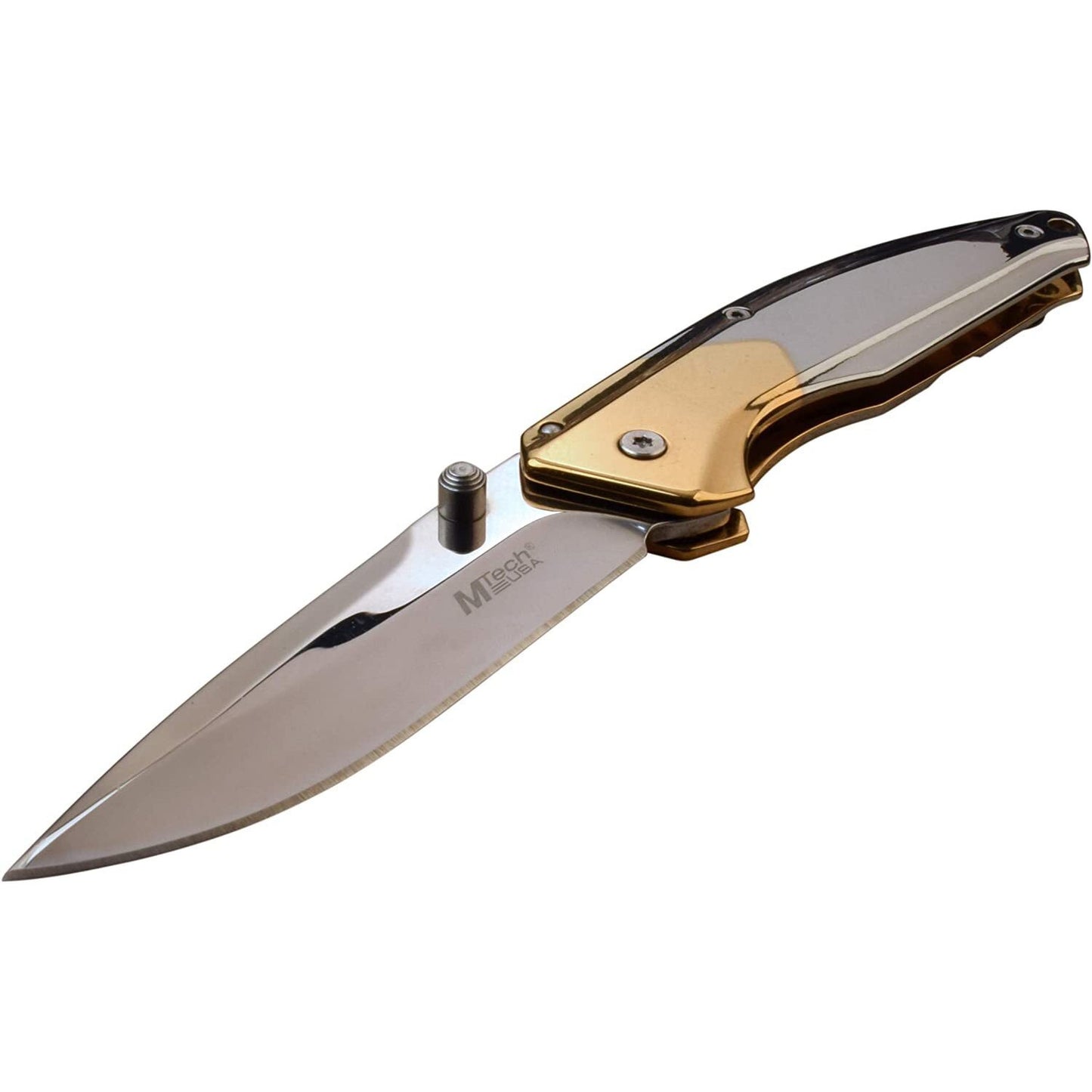 Mtech Mtech Tactical Drop Point Fine Edge Blade Folding Knife - Tinite Coated Handle Frame Lock #mt-1032Gd Tan