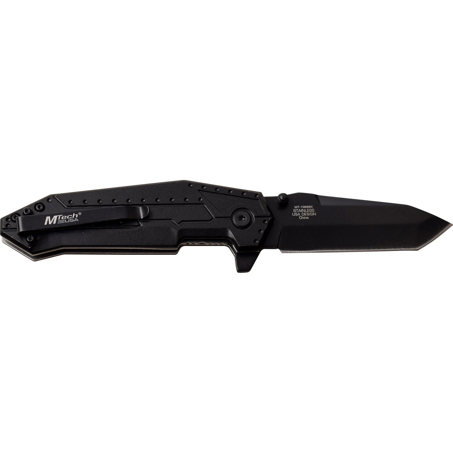 Mtech Mtech Tactical Tanto Blade Folding Knife - Ball Bearing Pivot #mt-1069Bk Black