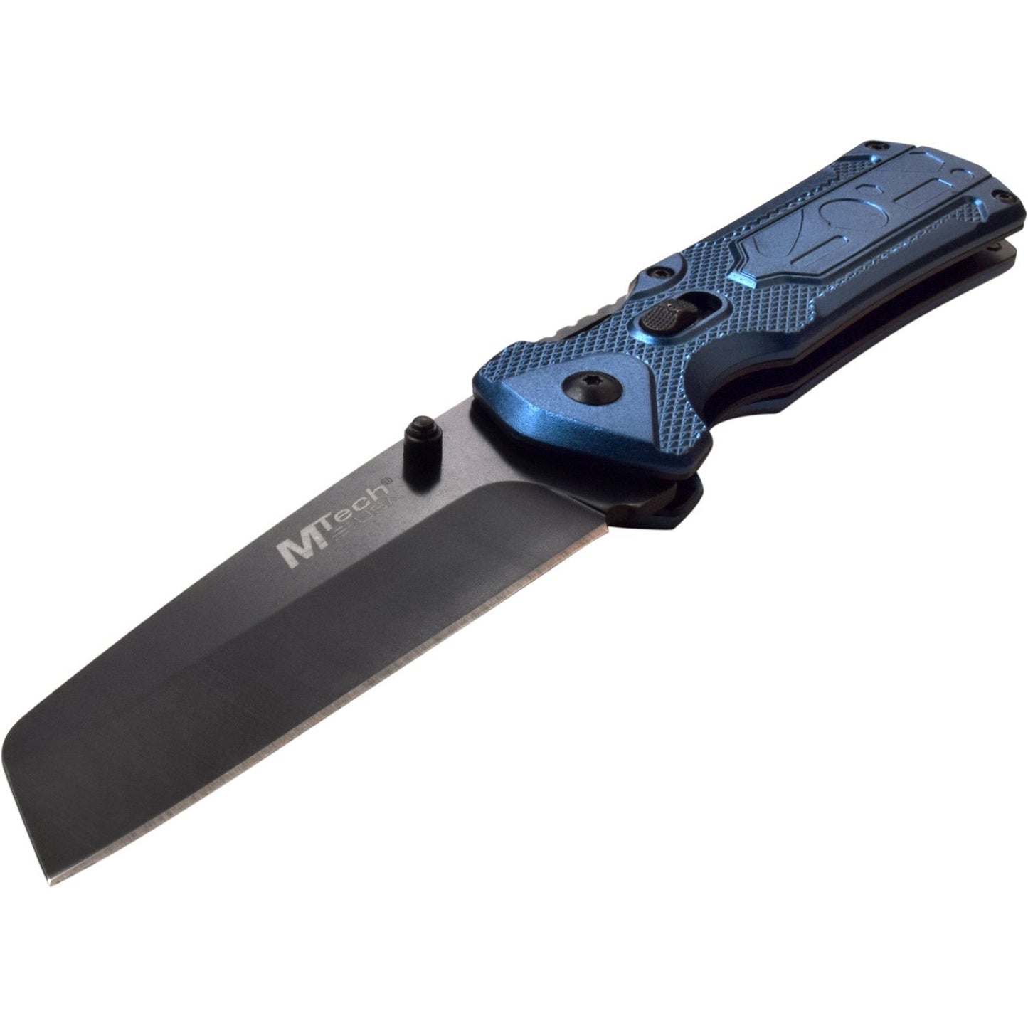Mtech Mtech Sheepsfoot Multi-Tool Fine Edge Folding Blade Knife - Blue 8 Inches Overall #mt-1104Bl Dark Slate Blue