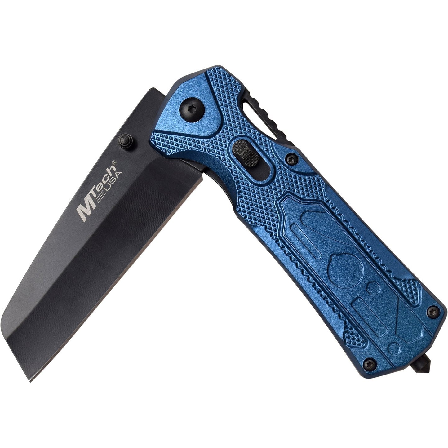 Mtech Mtech Sheepsfoot Multi-Tool Fine Edge Folding Blade Knife - Blue 8 Inches Overall #mt-1104Bl Dark Slate Blue
