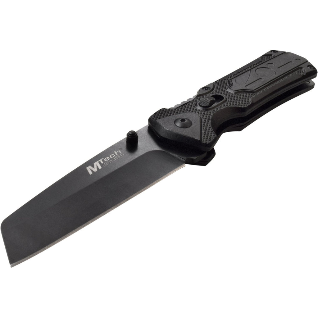 Mtech Mtech 8 Inch Sheepsfoot Fine Edge Folding Knife - Black #mt-1104Bk Black