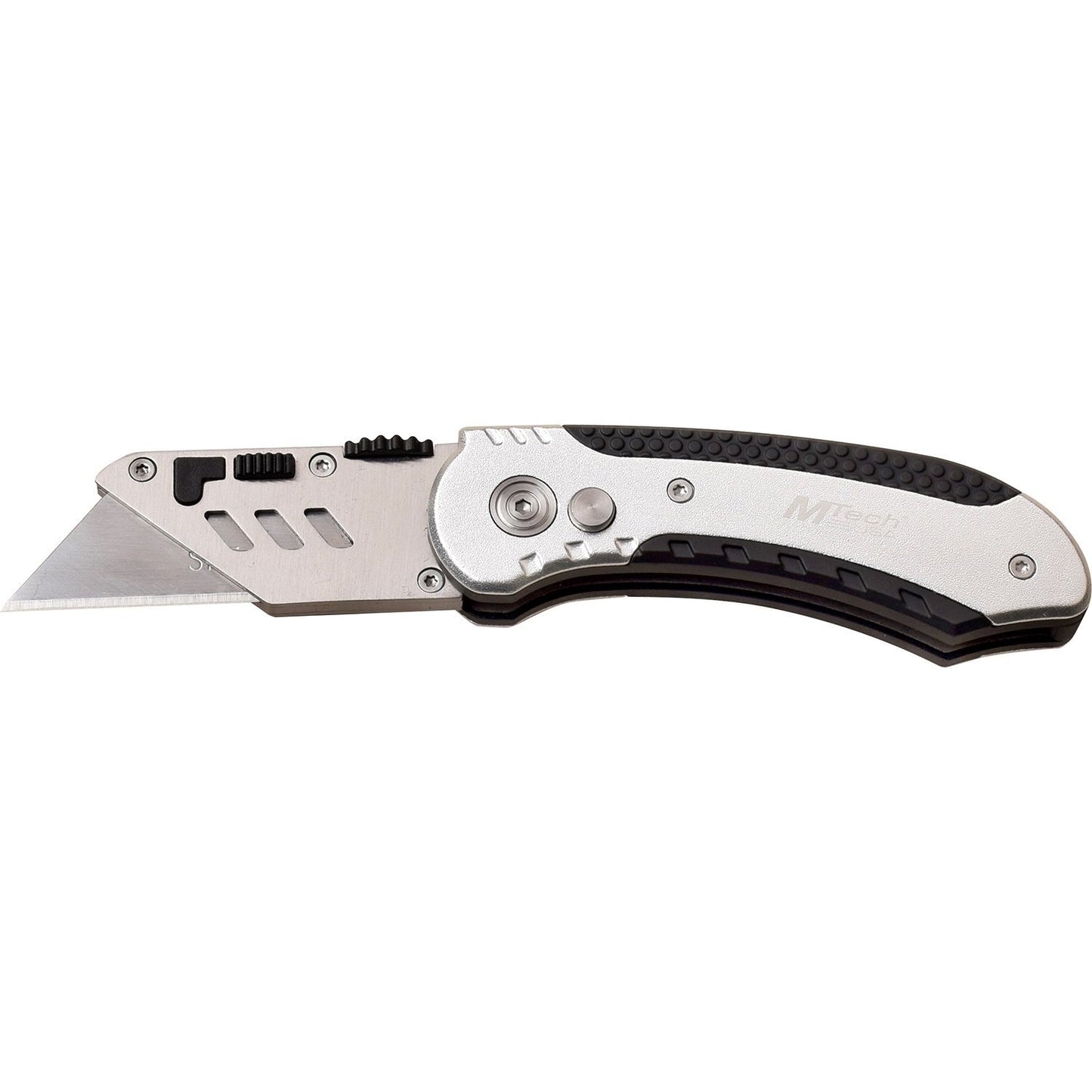 Mtech Mtech 6.25 Inch Utility Blade Button Lock Folding Knife - Silver #mt-Ut001S Lavender