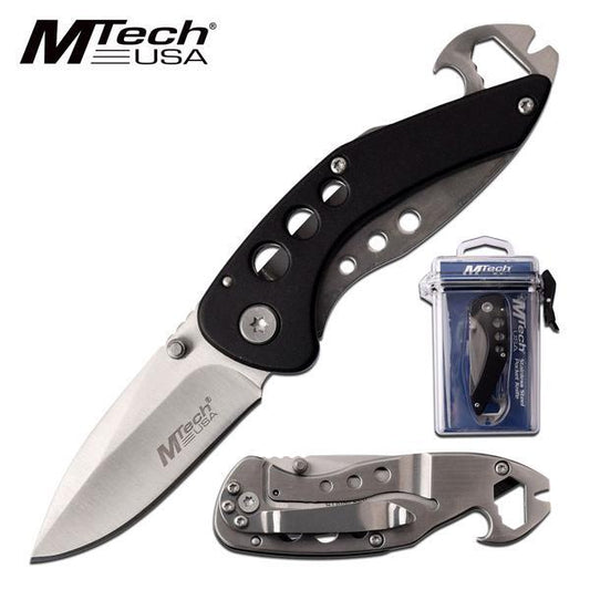 Mtech Mtech Usa Black Folding Knife With Waterproof Case - 5.6 Inches Overall #mt-1016Bk Dark Slate Gray
