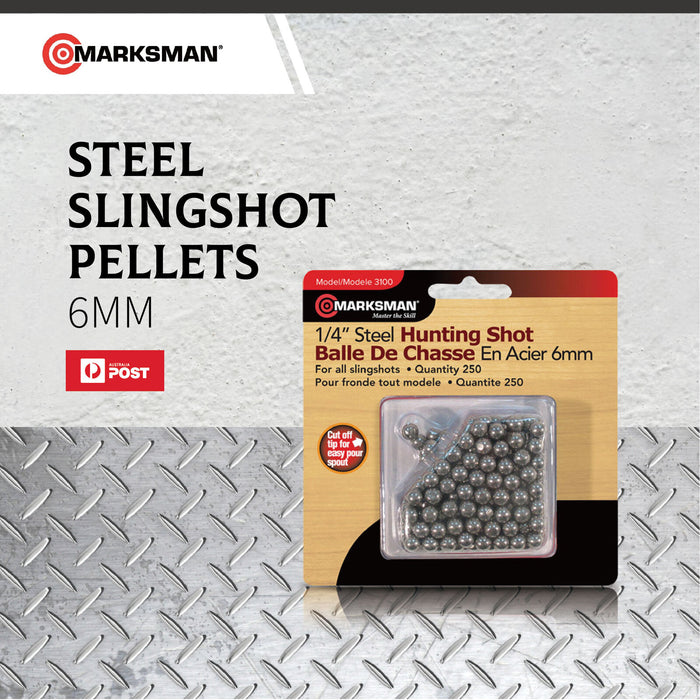 Marksman Marksman Steel Slingshot Pellets 6Mm Tan