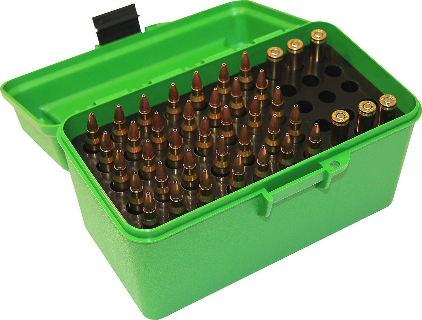 Mtm Case-Gard Mtm Deluxe Handled 50-Round Rifle Ammo Case Box 270 300 Wsm 338 Lapua H50-Xl-10 Medium Sea Green