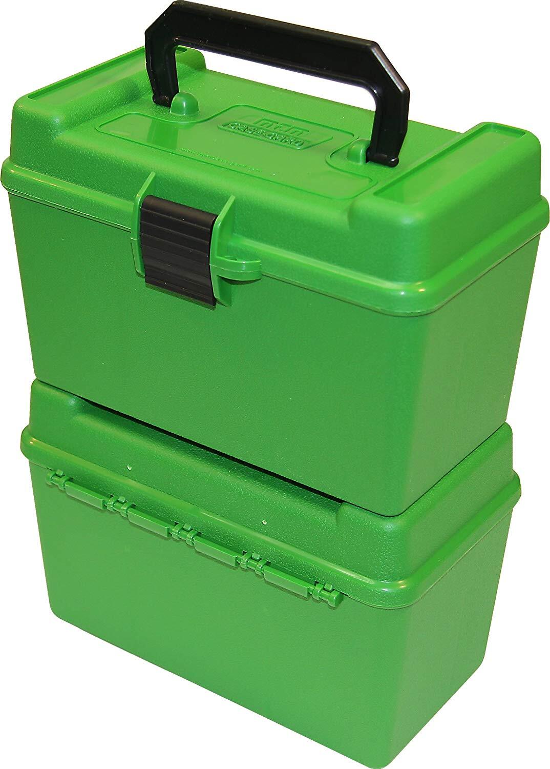 Mtm Case-Gard Mtm H50-Rl Deluxe 50-Round Rifle Ammo Case Box 30-06 270 Win 25-06 Sea Green