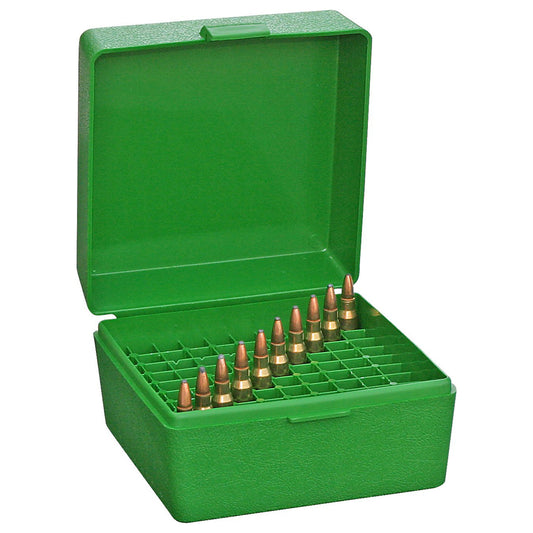Mtm Case-Gard Mtm 100 Round Flip-Top Rifle Ammo Box 22-250, 308 Win, 243  #rm-100-10 Forest Green