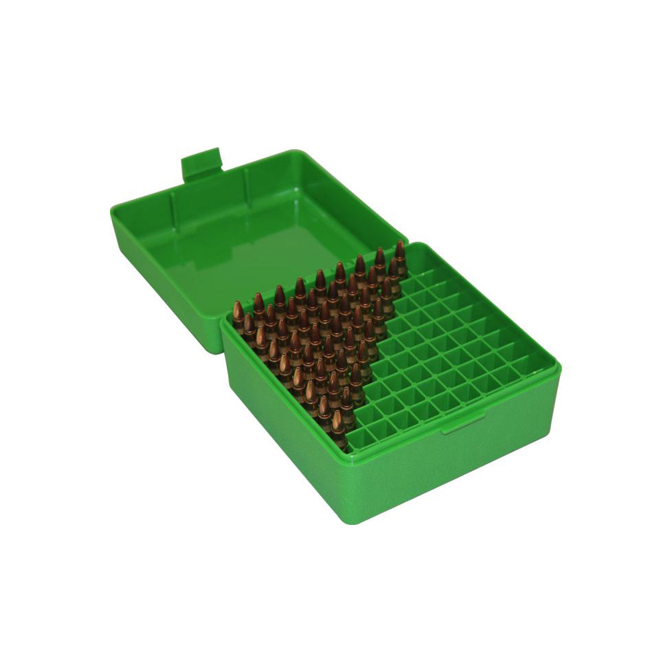 Mtm Case-Gard Mtm 100 Round Rifle Ammo Box 17, 204, 223, 5.56X45, 6X47 #rs-100-10 Forest Green