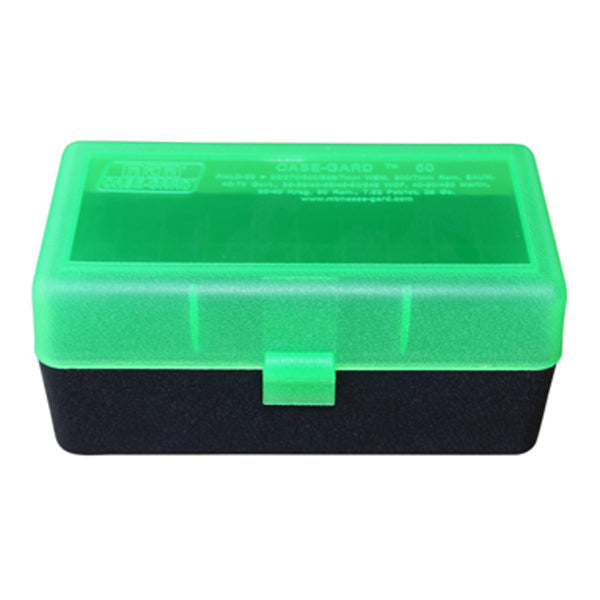 Mtm Case-Gard Mtm 50 Round Flip-Top Rifle Ammo Box .22-250 To 7.62 X 39 #rs-S-50-16T Sea Green