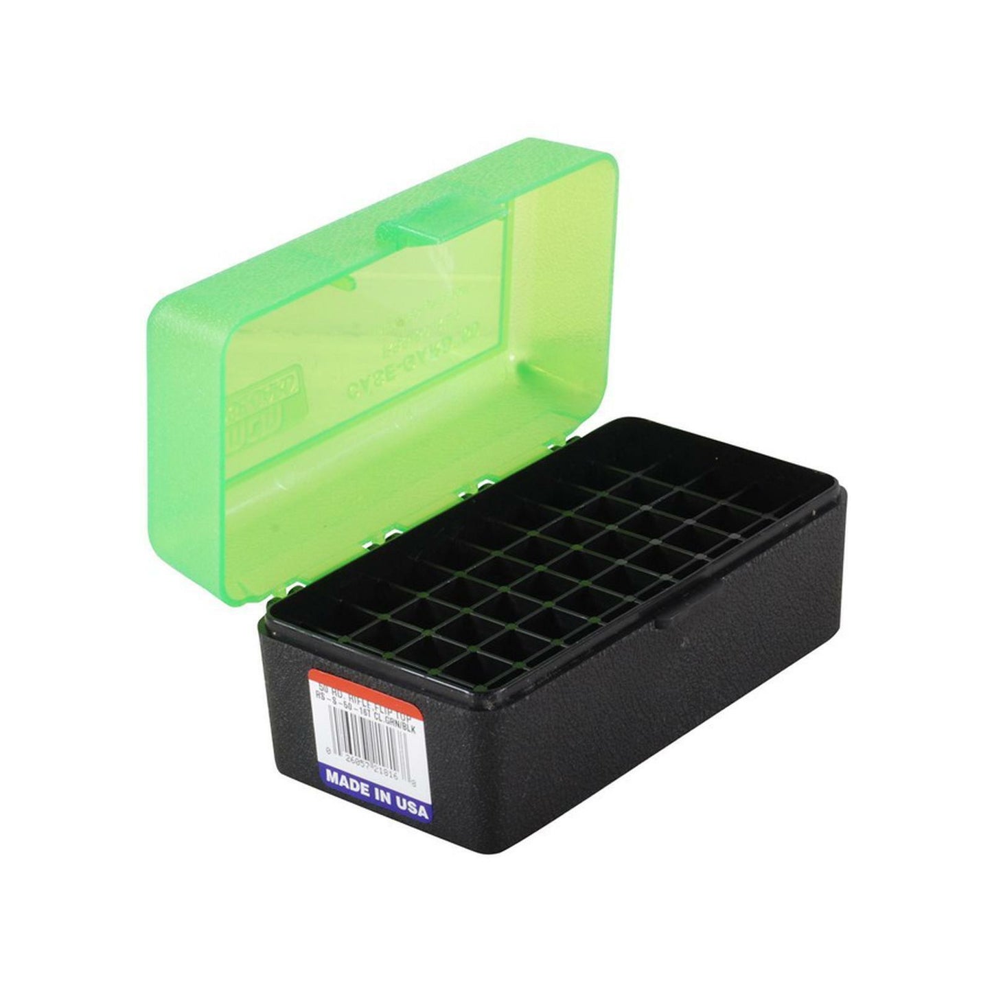 Mtm Case-Gard Mtm 50 Round Flip-Top Rifle Ammo Box .22-250 To 7.62 X 39 #rs-S-50-16T Light Green