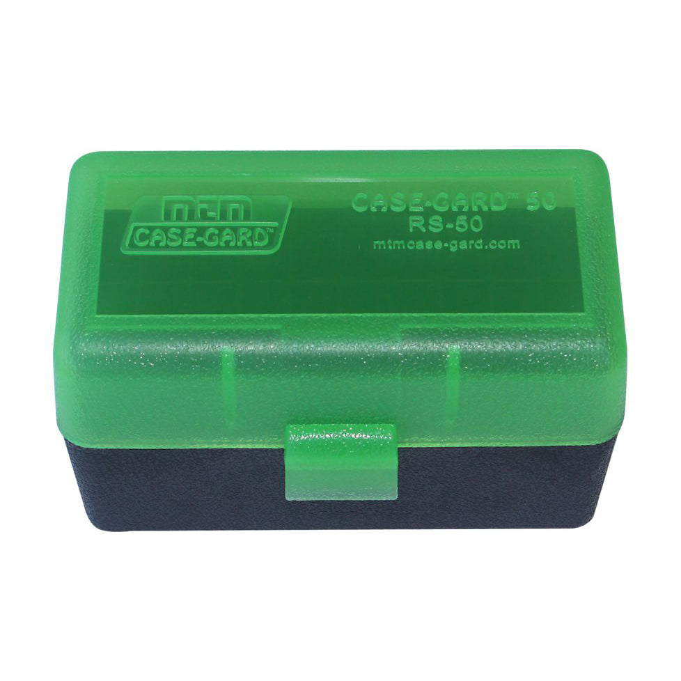 Mtm Case-Gard Mtm 50 Rd Rifle Ammo Box .222 / .222 Magnum Clear Green #rs-50-16T Sea Green