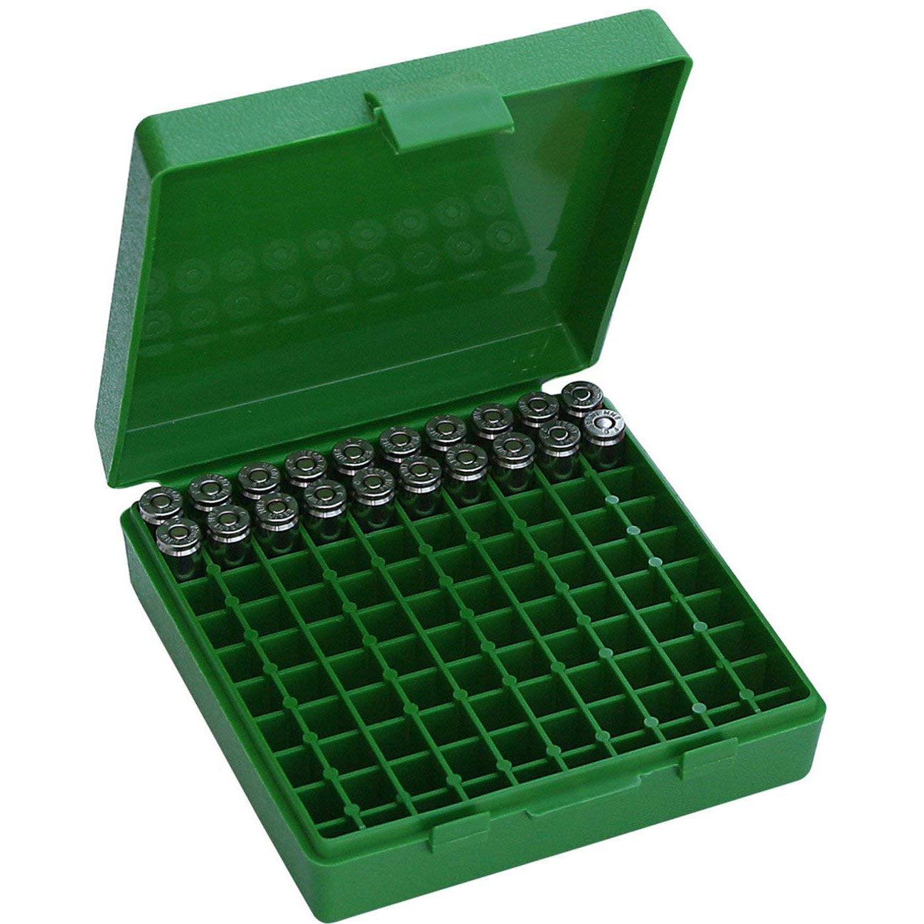 Mtm Case-Gard Mtm Pistol 100 Rnds Ammo Box Flip Top 380/9Mm Cal Green #p-100-9-16 Dark Green