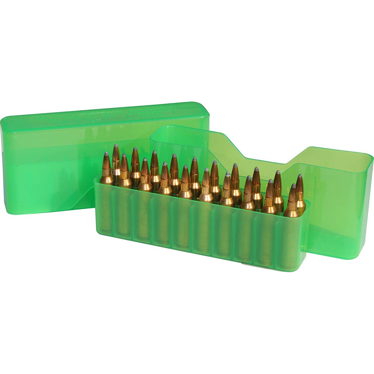 Mtm Case-Gard Mtm 20 Rd Rifle Slip-Top Ammo Box .17/.223/.222 Magnum Clear Green  #j20-Xs-16 Sea Green