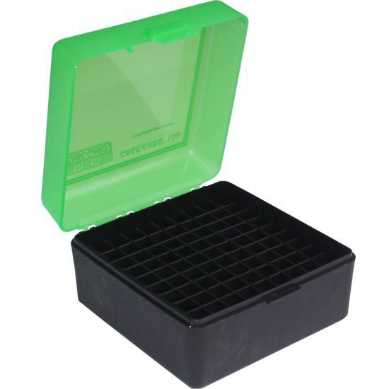 Mtm Case-Gard Mtm 100Rnd Flip-Top Ammo Box - .22-250/.308/.243 Caliber Clear Green #rm-100-16T Dark Sea Green