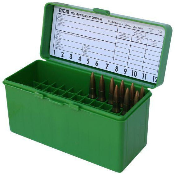 Mtm Case-Gard Mtm Flip-Top Rifle Ammo Box - 60 Round 30-06 To 375Hh #rl-60-10 Sea Green