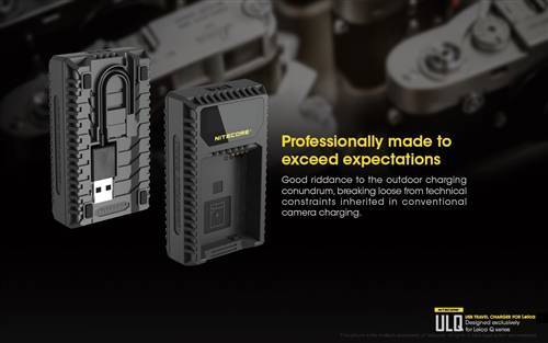 Nitecore Nitecore Usb Battery Travel Charger - For Leica Q Series Bp-Dc12 Battery #ulq Dark Slate Gray