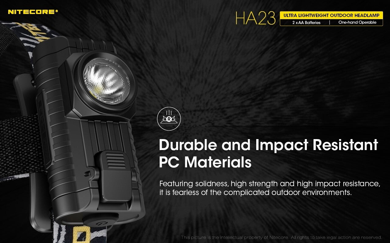 Nitecore Nitecore Lightweight Portable Led Headlamp - 250 Lumen For Camping Hiking #ha23 Black