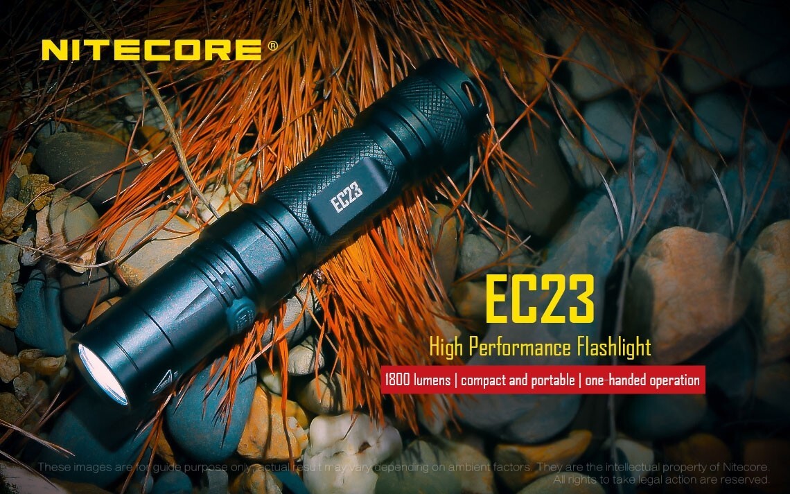 Nitecore Nitecore Tactical Compact High Lumen Edc Led Torch Flashlight - 1800 Lumens #ec23 Chocolate