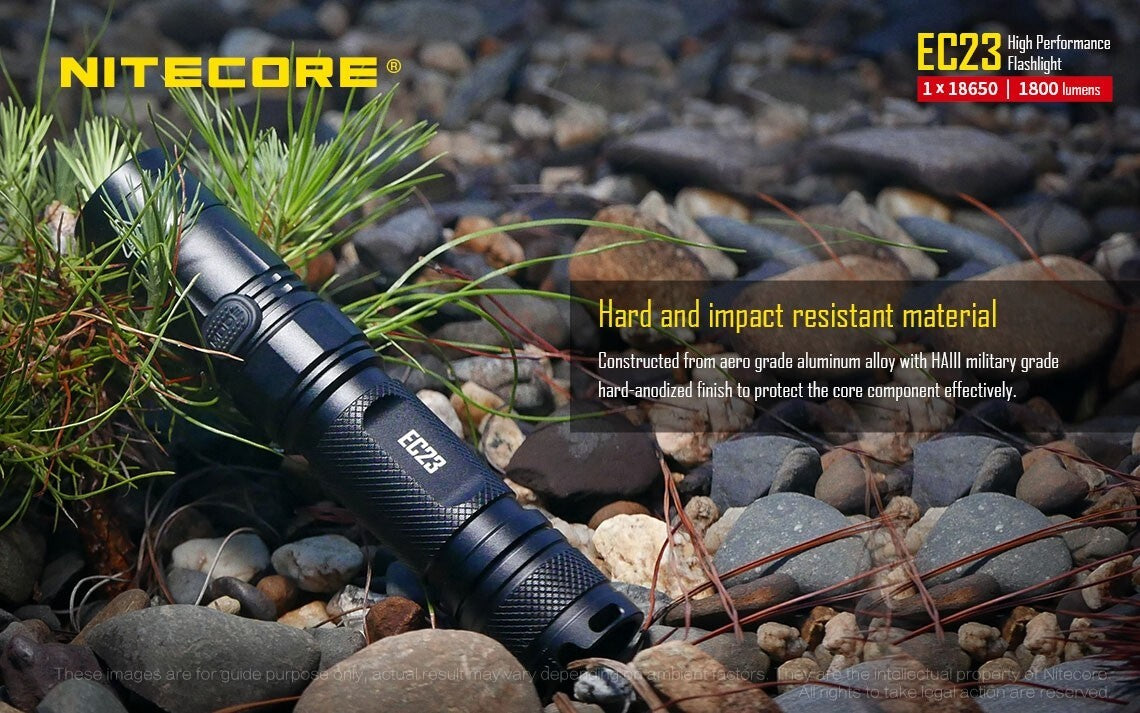 Nitecore Nitecore Tactical Compact High Lumen Edc Led Torch Flashlight - 1800 Lumens #ec23 Dim Gray