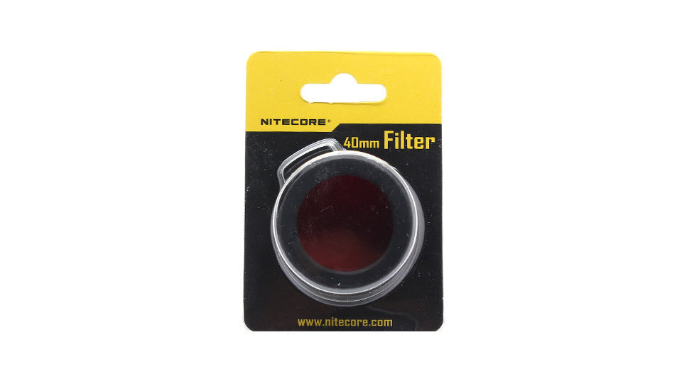 Nitecore Nitecore Flashlight Torch Head Red Filter - 40Mm For Mh25, Mh27, Ea4, Ea41 #nfr40 Light Goldenrod