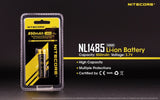 Nitecore Nitecore High Performance Li-Ion 14500 Rechargeable Battery - 850Mah #nl1485 Gold