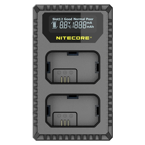 Nitecore Nitecore High-Performance Usb Dual Slot Sony Camera Battery Charger - 2 Bay For Sony Np-Fw50 Batteries #usn1 Dim Gray