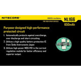 Nitecore Nitecore High-Capable Cr123A Rechargeable Li-Ion 14500 Battery - 650Mah #nl166 Cadet Blue