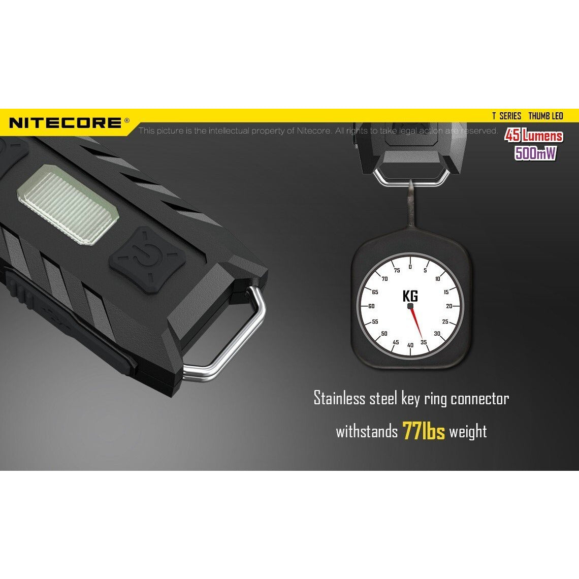 Nitecore Nitecore Rechargeable Compact Led Worklight Keychain Light - 45 Lumens W Key Ring #thumb Leo Dark Slate Gray