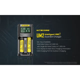 Nitecore Nitecore 2-Slot Battery Usb Smart Charger - Compact Intelligent #um2 Dark Khaki