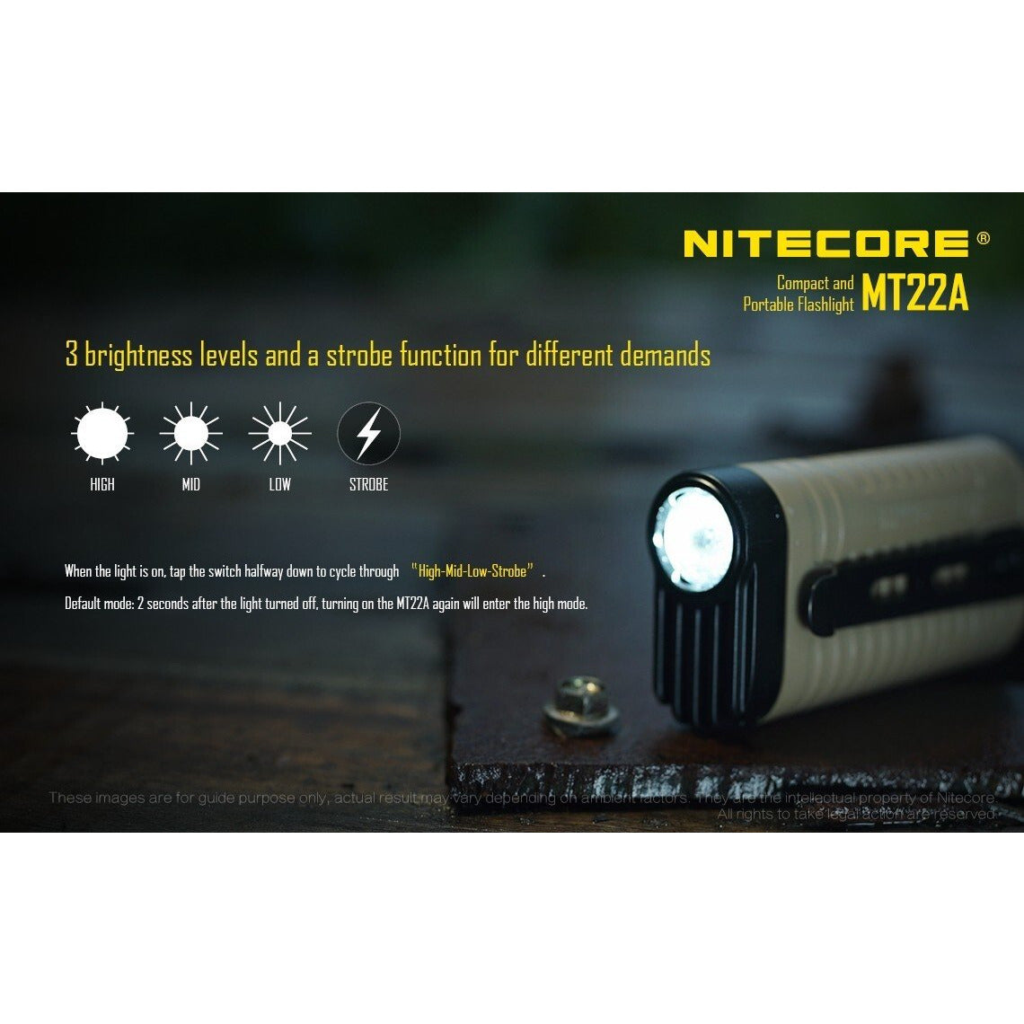 Nitecore Nitecore 260 Lumens Durable Compact  Led Torch - W Batteries Lanyard Clip #mt22A Dark Slate Gray