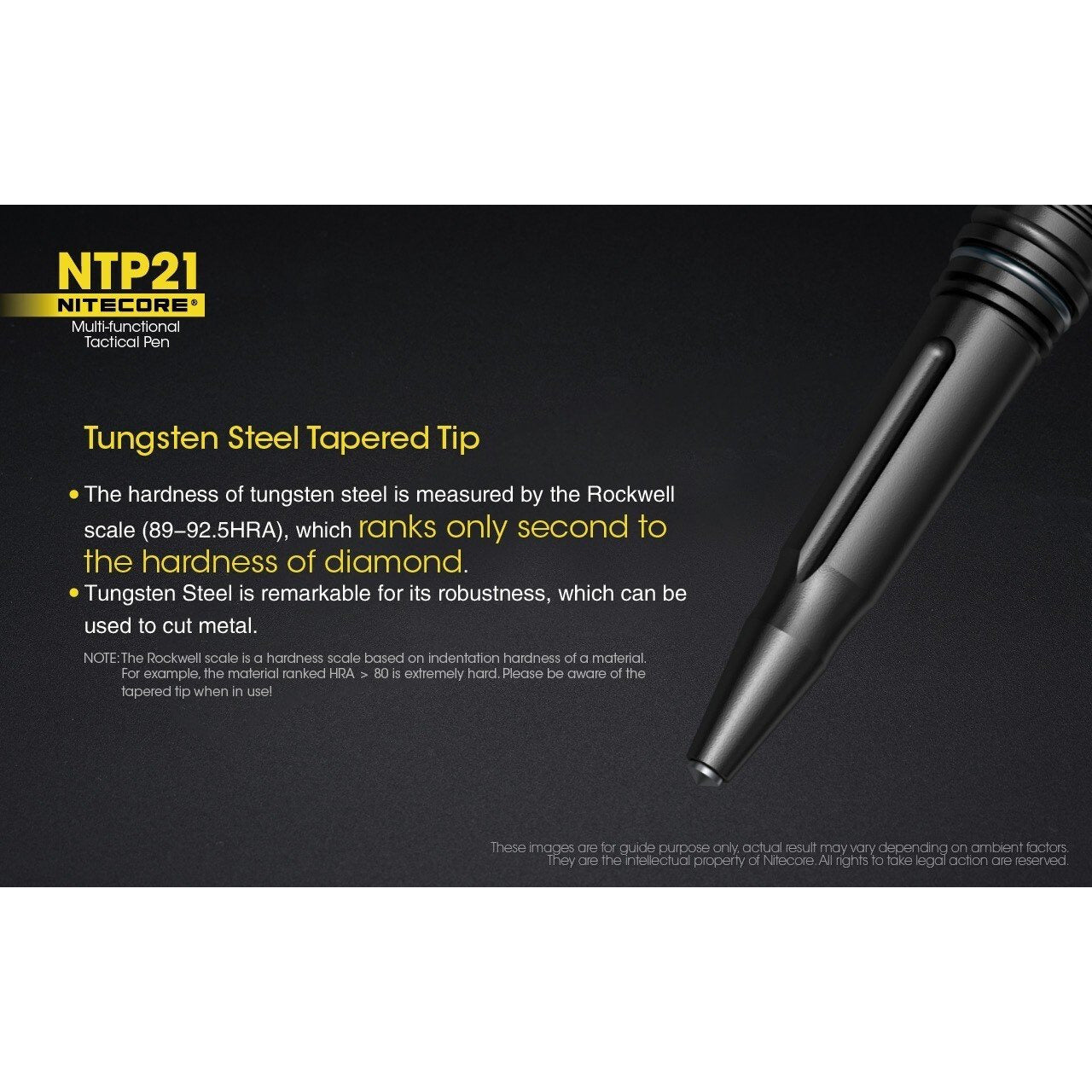 Nitecore Nitecore Multi-Functional Premium Tactical Self-Defense Pen - Aluminium W Tungsten Steel Tip Glass Breaker #ntp21 Dark Slate Gray