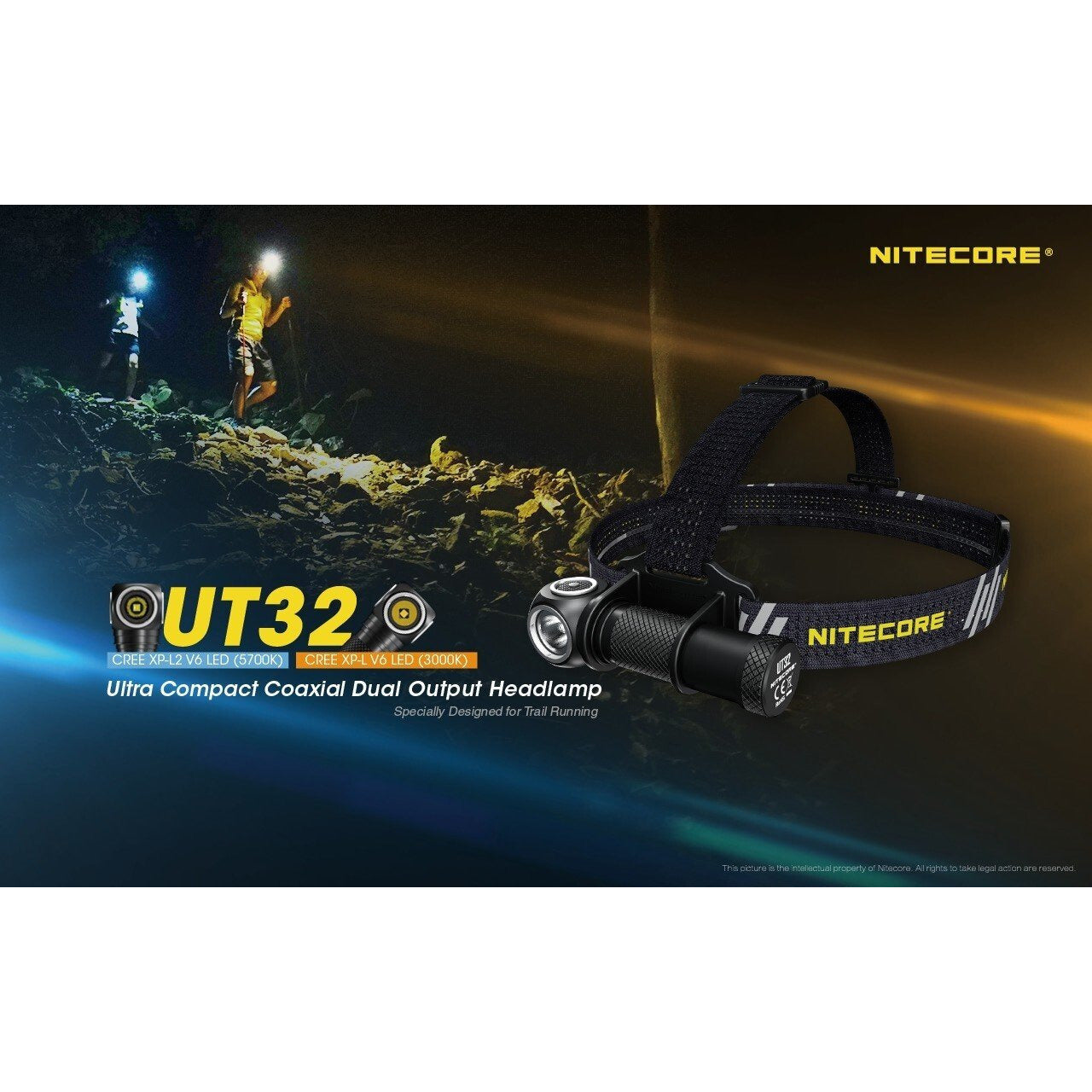 Nitecore Nitecore Ultra-Compact Coaxial Dual Output Led Headlamp - 1100Lumen Cool And Warm White #ut32 Dark Slate Gray