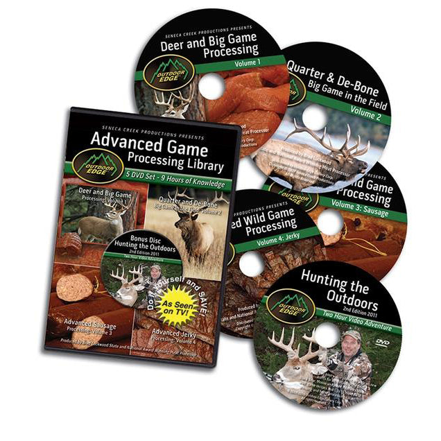 Outdoor Edge Outdoor Edge 5 Dvd Set Game Processing Library Saddle Brown